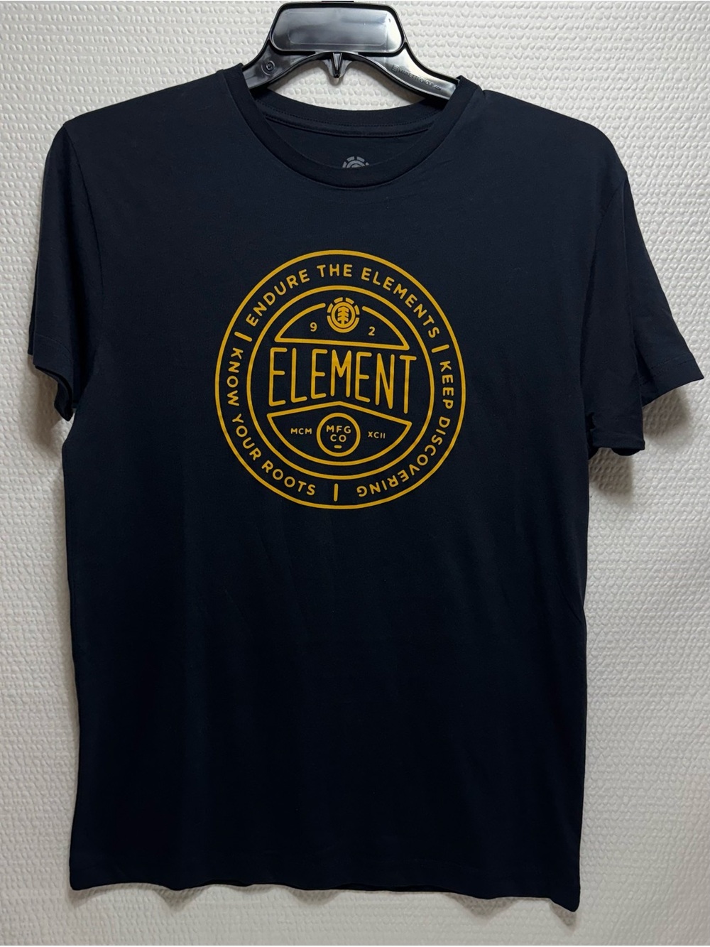 Element Black Short-Sleeve Tee with Yellow Circular Logo